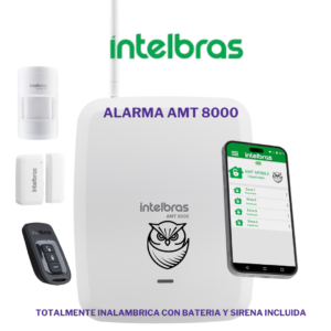 Kit Alarma Intelbras Amt8000 totalmente Inalambrica Monitoreo App 605