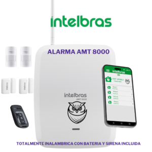 Kit Alarma Intelbras Amt8000 totalmente Inalambrica Monitoreo App 606
